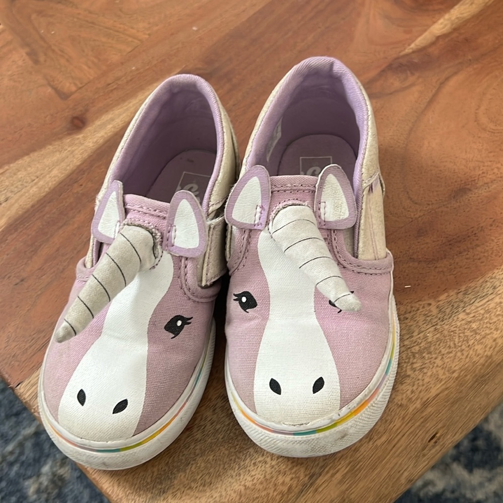 Size 8.5 kids unicorn Vans